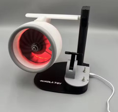 Turbofan Aircraft Engine USB Desktop with Humidifier and Red Tail Light Model