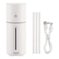 Vissani Portable Humidifier Cool Mist USB-C LED Antimicrobial White 150 sq ft