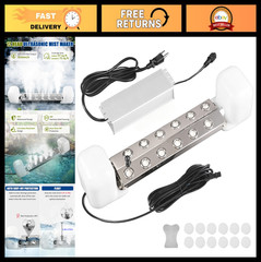 12 Head Ultrasonic Mist Maker Fogger 9000ml/h | 400W Waterproof Atomizer for Pon