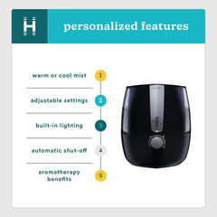 Totalcomfort plus Humidifier – Large Air Humidifiers for Bedroom, Plants – Top-F