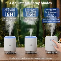Portable Mini Humidifier, 500ML USB Personal Cool Mist Humidifiers for Bedroo…