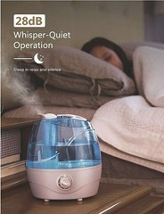 Cool Mist Humidifiers, Quiet Ultrasonic Humidifiers for Bedroom, Easy to Clean