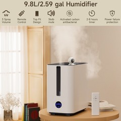 9.8L Large Capacity Humidifier 800ml/h Nano Four-Spray 50H Runtime💫
