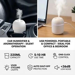 250ML USB Mini Air Humidifier Aroma Essential Oil Diffuser For Home Car Ultrason