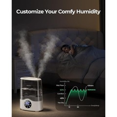 Auto Adapt Humidifier Warm Cool Mist 7L Large Room Digital Display Quiet New