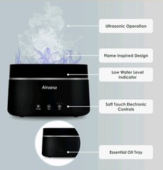 AquaFlame Ultrasonic Humidifier (.75L / .20 Gal) – Vibration Technology…