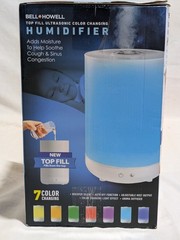 Bell Howell Top Fill Ultrasonic Color Changing Humidifier Cool Mist 1 gal