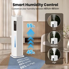 Humidifiers Bedroom 2.38Gal/9L Top Fill Cool Mist Humidifier Large Room 500ft²