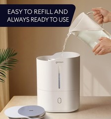 GENIANI Ultrasonic Cool Mist Humidifier for Bedroom, Large Rooms, 4L, White