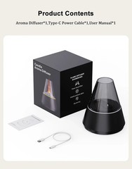 120ml Simulated Candle Flame Aroma Diffuser Ultrasonic Humidifier w/ nightlight
