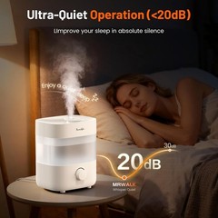 Humidifiers for Bedroom, 2L Tank for 15H, 20dB Quiet Mist Time, 7 Color Light