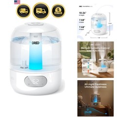 Humidifiers for Bedroom, 3L Top Fill 30H & 26dB Quiet Runtime for Large Room,…