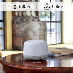 ASAKUKI 500ml Premium Essential Oil Diffuser with 1 Count (Pack of 1), White