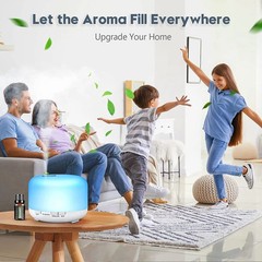 Air Humidifier Aroma Diffuser With Power Adapter, Essential Oil Machine With Sev