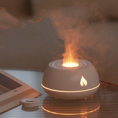 Flame Humidifier Aromatherapy Diffuser 7 Colors Light Home Air Humidifier 130ML