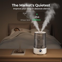 Homvana Humidifiers for Bedroom Home, 3.6 L Cool Mist TopFill 34H Super Long …