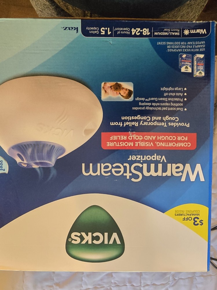 Vicks Warm Steam Vaporizor 1.5 Gallons Great Price!!