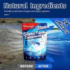 Septic Tank Treatment 12 Pcs for 1 Year Supply Dissolvable Packs Easy Operation