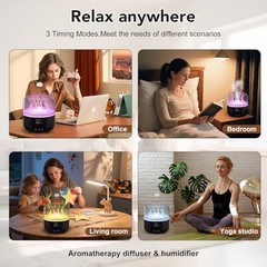 “280ml Jellyfish Humidifier & Essential Oil Diffuser with Remote, 7 Color Lights