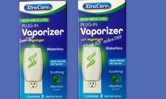 2x Xtra Care Non Medicated Plug In Vaporizer w/ Nightlight Waterless Menthol NEW
