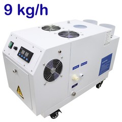 110V Industrial Ultrasonic Humidifier Cooler Sprayer Two Mist Outlet 9kg/h 1KW