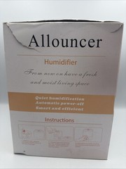 Allouncer Ultrasonic Cool Mist Humidifier 2.5L 0.66Gal Quiet 28W 110V White