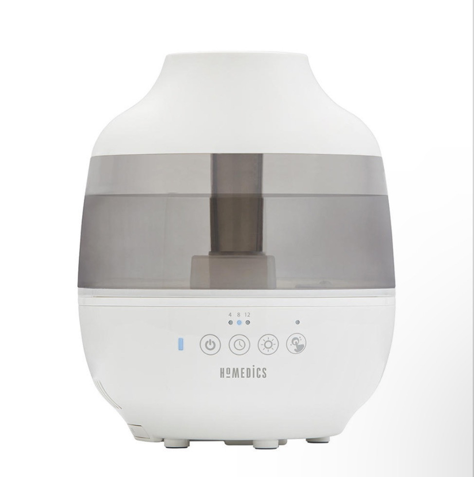 Homedics Total Comfort Cool Mist ultrasonic humidifier•360* Mist Nozzle•oil tray