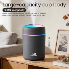Mini USB Humidifier Aroma Diffuser Color LED Mist Air Freshener Home Office