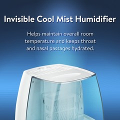 Equate EQ2109-UL Invisible Cool Mist Humidifier, Filter Included, 1.1 Gallon