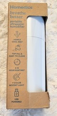 HoMedics Portable Ultrasonic Humidifier Travel & Personal Cool Mist USB White📌