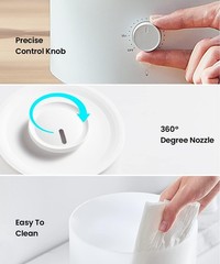 Pharata Humidifiers for Bedroom Large Room, 2.5L Cool Mist Humidifier with Es…