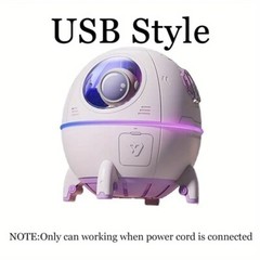 Rechargeable Space Capsule Air Humidifier: 220ML USB Ultrasonic Cool Mist Aromat