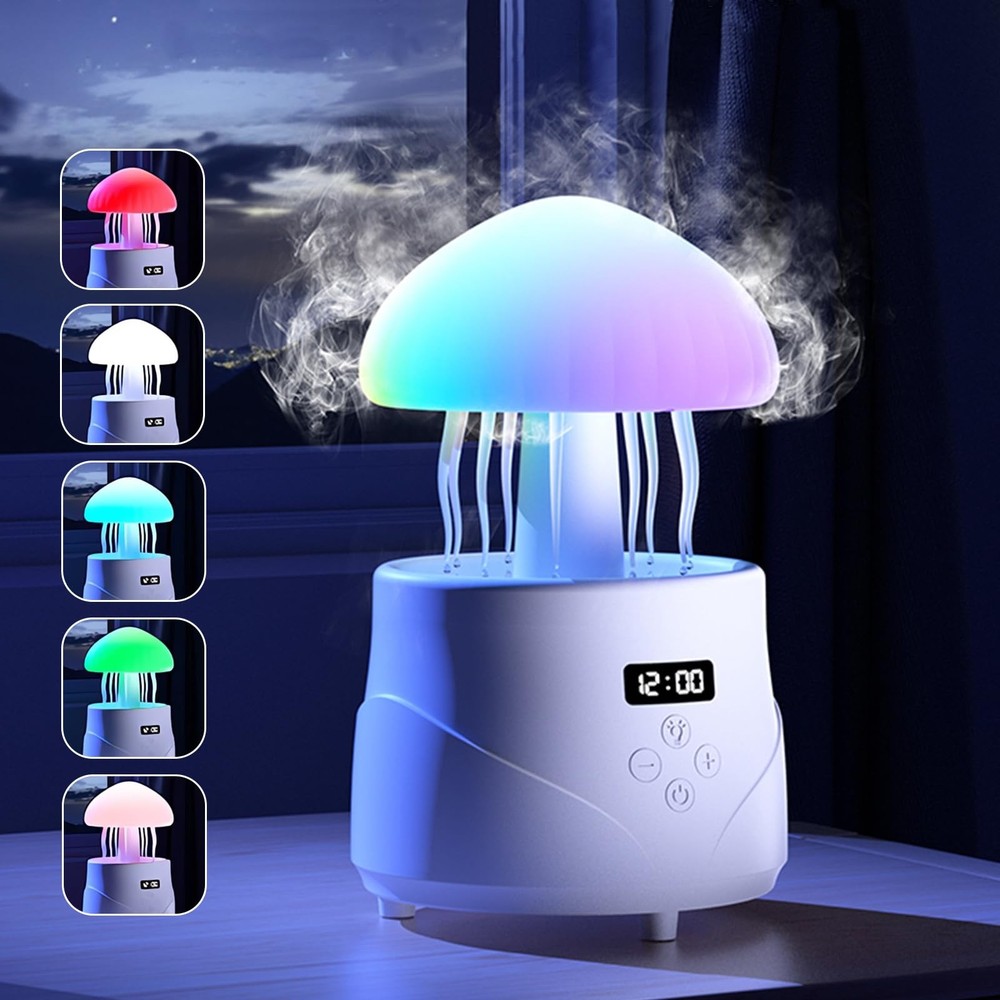Jellyfish Humidifiers for Bedroom with Bluetooth Speaker, 600ml Cute Humidifi