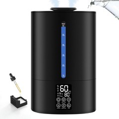 6L Cool & Warm Humidifier for Bedroom & Plants, Top Fill, Quiet, Auto Mode, 360°