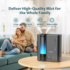 8L Humidifiers for Bedroom Warm & Cool Mist for Large Room Home Top Fill Ultra