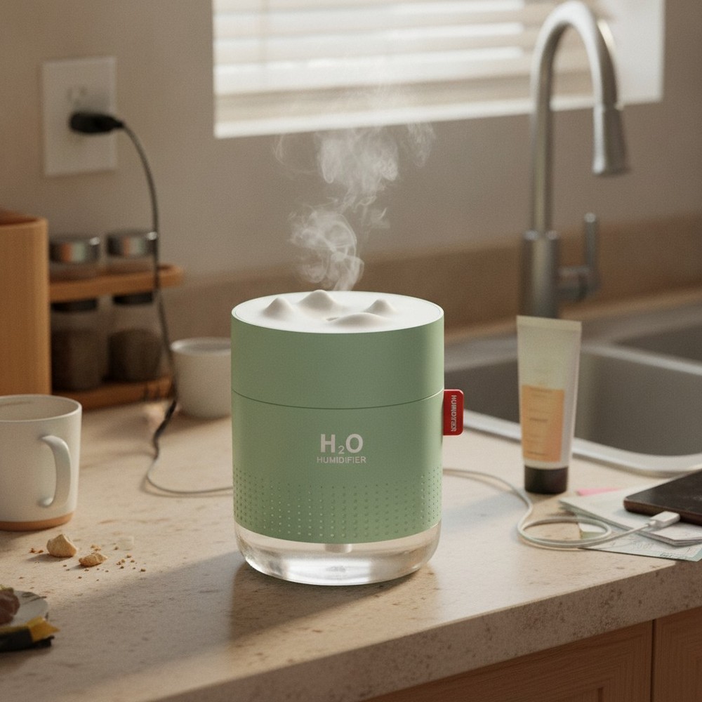 500ml Personal Humidifier with Two Mist Settings – Safe for Baby Rooms & Offices