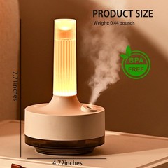 Bedroom Humidifiers, 1200mAh Personal Desktop Humidifier, 300ml Retro Time Li…