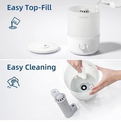 Humidifiers for Bedroom, 3L Top Fill Cool Mist Humidifiers for Baby Nursery & Pl