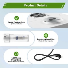Ultrasonic Humidifier Industrial Commercial Agricultural Mist Cool Fog Maker
