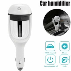 Mini Car Air Humidifier, Portable Auto Shut-Off for Car Truck (White)