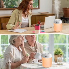 Plant Humidifier Indoor, 650ml Small Humidifier for Plants, White