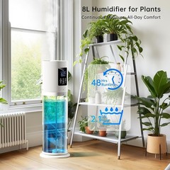 2.1Gal/8L Smart Humidifier Large Room, Top Fill Humidifiers for Bedroom with …