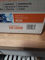 Honeywell Home HE280D 11.5 Gallon Flow Through Bypass Whole House Humidifier