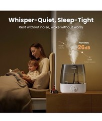 6.5L Stay Clean Tank Humidifier for Large Room, Low Maintenance, Top Fill Design