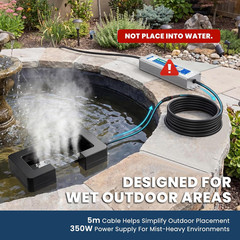 Mist Maker 10 Head Ultrasonic Pond Fogger 7000Ml/H, 350W, W/Float | Water Mist H