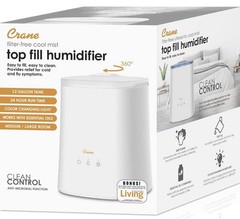 Crane Cool Mist Top Fill Humidifier & Aroma Diffuser for Med/Large Room $58