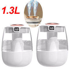 1.3L Ultrasonic Humidifier: Dual-Mist, Top-Fill, LED Light – Ideal for Bedrooms
