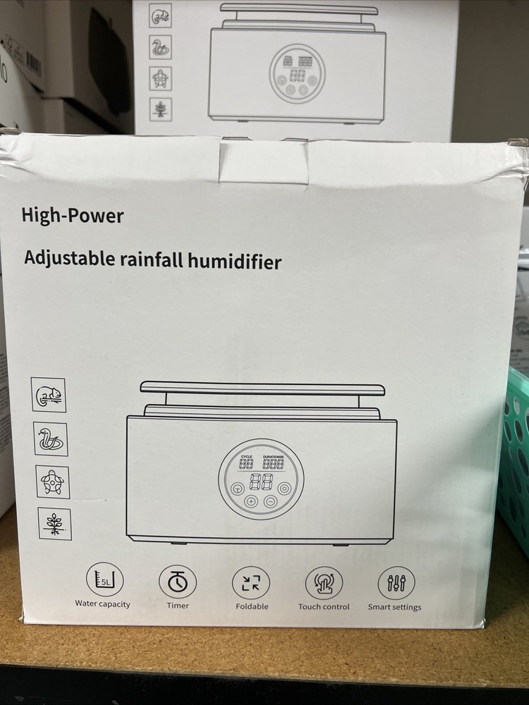 5L White Adjustable Rainfall Humidifier Smart Timer Quiet Foldable for Plants