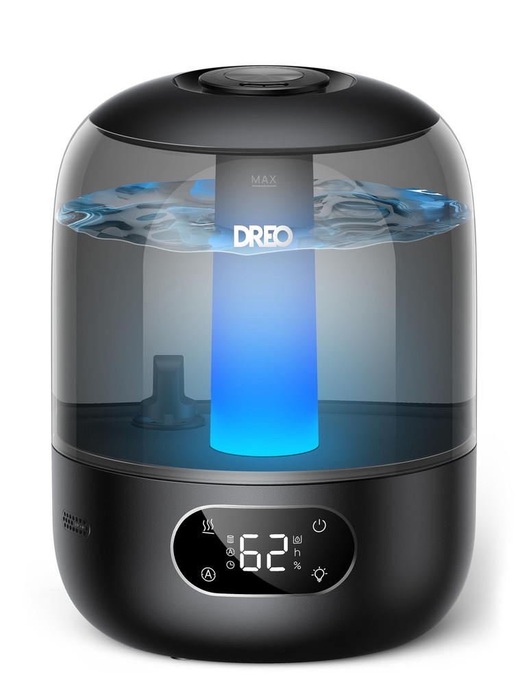 DREO 3L Humidifiers for Bedroom, 30H Runtime, 26 dB Quiet, Black