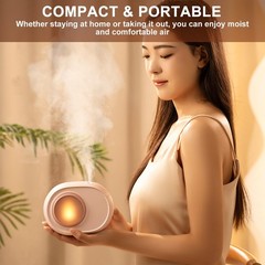Humidifier for Bedroom, 400ml Desktop Fog Humidifiers, Essential Oil Diffuser…